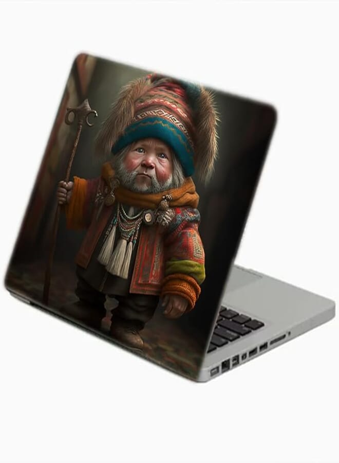 TAT Stains Liquid Texture Printed Laptop Sticker Multicolour-15.6 inch-1849